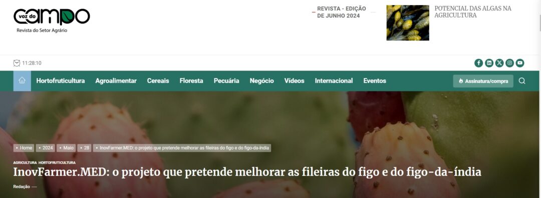 28 May 2024 | Magazine Voz do Campo published an article about InovFarmer.MED
